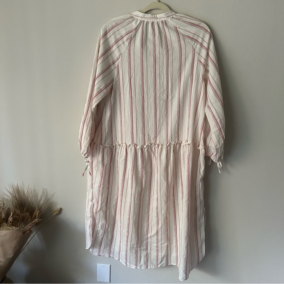 Zara premium denim collection drop waist striped dress size Small - Picture 8 of 10